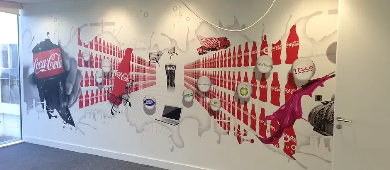 Coca cola wall graphic
