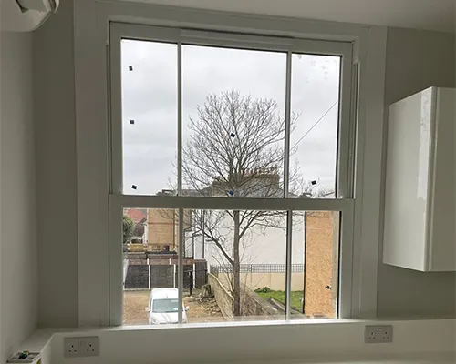 Safety window film installed for home